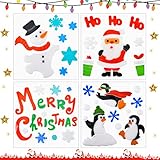 Christmas Window Clings for Glass Windows，Window Stickers for Kids Double-Side Self-adhesive Gel...