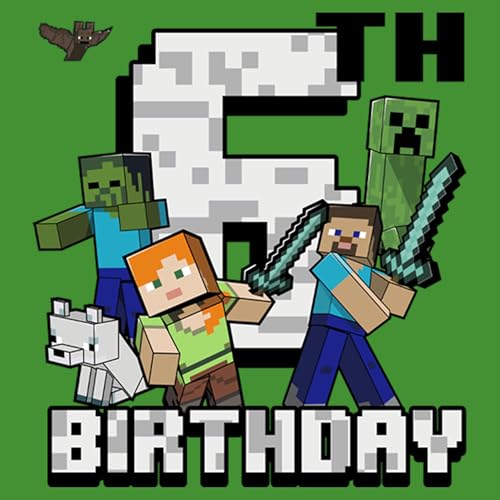 Boy's Minecraft Happy 6th Birthday T-Shirt