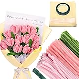 Pfeifenreiniger Blumen Set, 300 Stück Pfeifenputzer zum Basteln, Pfeifenreiniger zum Basteln mit...