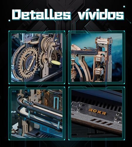 Miniatura 4 de Rokr Puzzle 3d Maquetas Para Montar Pista De Bolas Eléctrica Idea De Regalo Para Hombres Night City 2.0