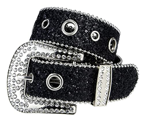 Ceinture en cuir clouté haut de gamme ornée de strass chic