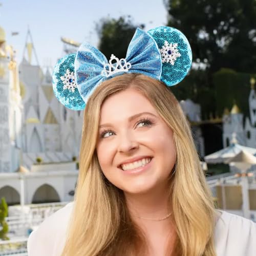 Image of DRESHOW Mouse Ears Bow Headbands Glitter Party Decoration Cosplay Costume for Women
