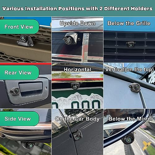 HD Backup/Front/Side View Camera, GreenYi AHD 720P Reverse Rear Cam for Car, SUV, RV, Trailer, Camper, Van, Pickup, Metal Shell, Adjustable Fisheye Lens, 170 Degrees Viewing Angle(Black) - Thumbnail 5