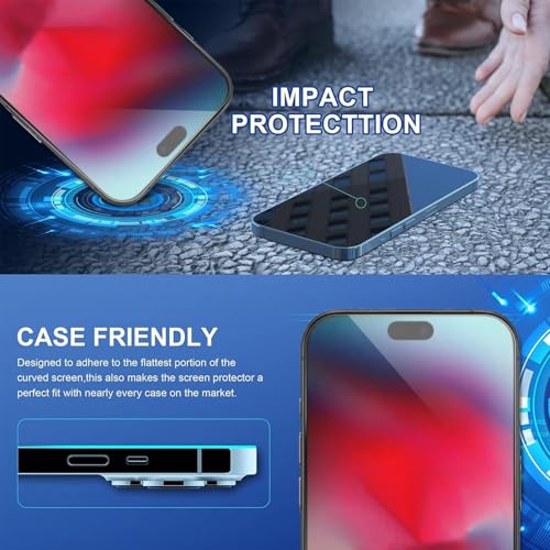 Image of AIBEX Military-Grade Tempered Glass Screen Protector Compatible for iPhone 17 Pro Max with Edge to Edge Coverage - Case Friendly, Anti-scratch and Bubble free installation kit (6.9 Inches)