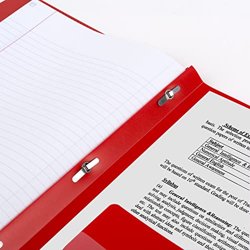 Five Star 2-Pocket Folder, 4 Pack, Plastic Folder with Stay-Put Tabs and Prong Fasteners, Holds 8-1/2" x 11" Paper, Black - Image 3