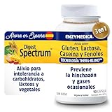 Enzymedica, Digest Spectrum, para una Digestión Saludable, Indicado para Múltiples Intolerancias Alimentarias, a Gluten, Lactosa, y Caseína, Sin Gluten, Sin Lácteos, Vegano, 90 Cápsulas