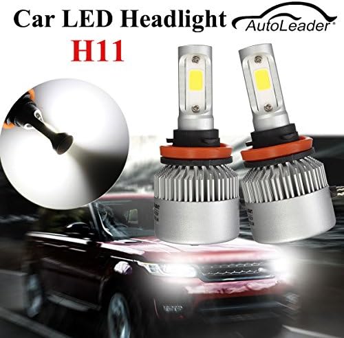AutoLeader S2 COB LED Headlight Bulb 72W 6000K White 8000LM Conversion Kits Car Led Bulb 9-32V H11