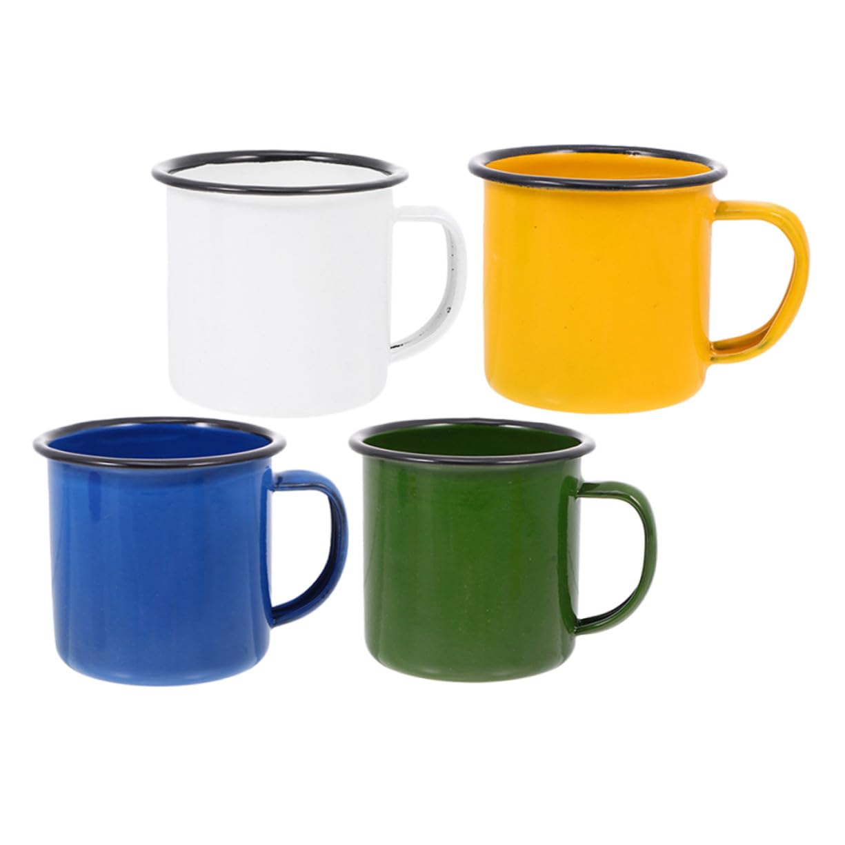 VICASKY 12 Stck. Teiliges Emaille Trinkbecher Vintage Design Vielseitige Camping Tassen für Kaffee Tee Wasser Retro Stil als für Outdoor Picknick Geburtstag Weihnachten