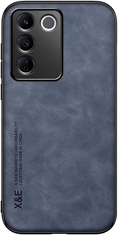 Kepuch Silklike Case for Vivo S16e/V27e - Cover Bumper Built-in Metal Plate for Vivo S16e/V27e - Blue