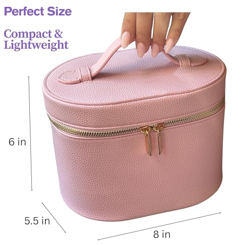 JAZD Vanity Case Makeup Bag with Removable Organizer Divider, Travel Toiletry Cosmetic Organizer for Women4