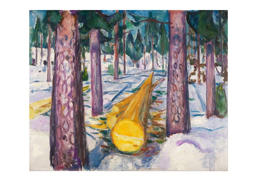 Impression Archival Mat d'Edvard Munch The Yellow Log - Une affiche d'art aux finitions premium