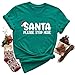 Personalized Handmade Santa Please Stop Here Shirt, Funny Christmas Gift, Handmade Xmas T-shirt, Cute Holiday Tee
