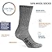 FUN TOES Men's Hiking Crew Merino Wool Socks 6 Pairs Lightweight, Reinforced Size 8-12 (2 Black, 2 Blue, 2 Green)