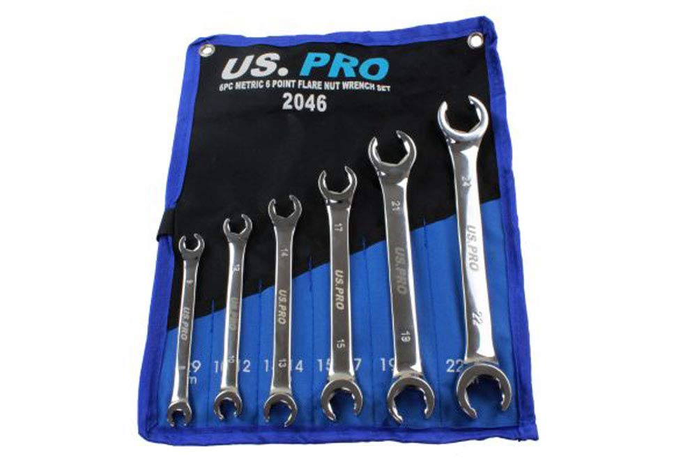 Bergen Unpolished 6Pc Metric 6 Point Flare Nut Wrench Set B1977