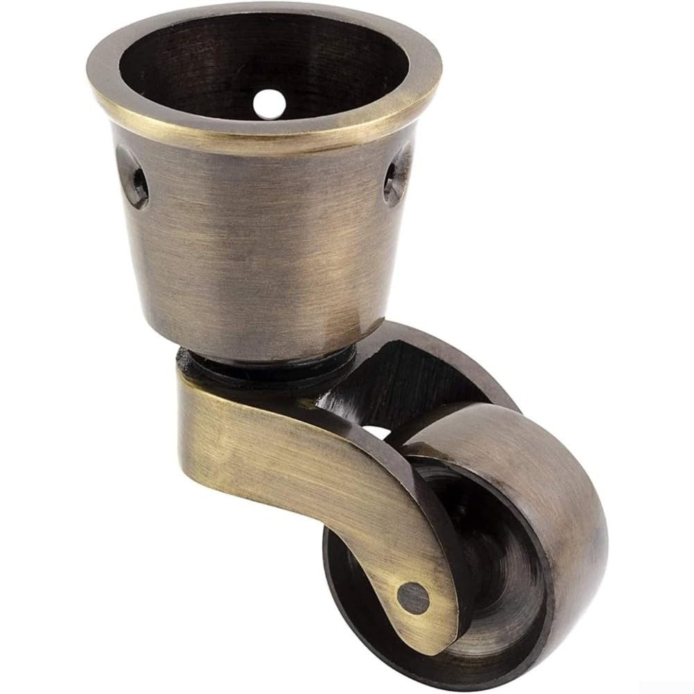 4 Ruote in Ottone Massiccio per Mobili Pesanti 55mm