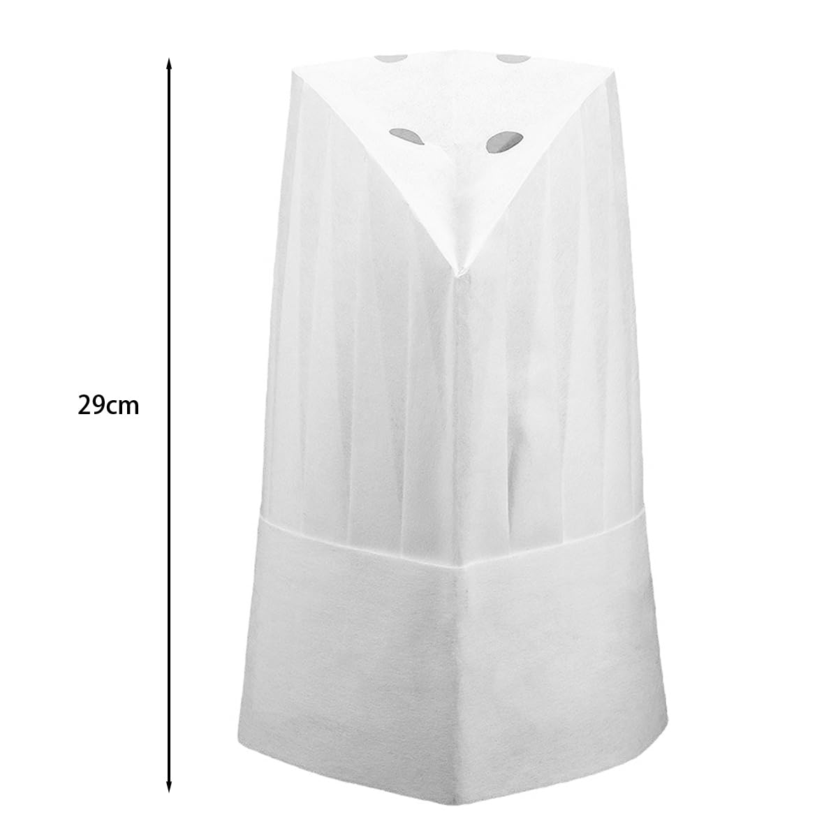 Set di Cappelli da Cuoco One-Time in Tessuto Non Tessuto Regolabili 20 Pezzi Bianco