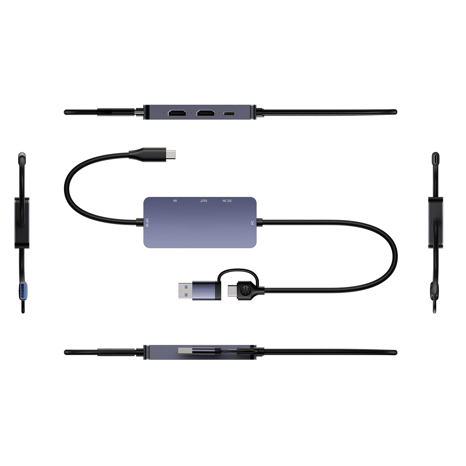 Ausla Ezcap377 Tarjeta de Captura de Video USB 3.2 Gen 1 Tarjeta de Captura de Transmisión 2160p60 Pass Through Grabación 4K18 Carga PD para Transmisión de Juegos Usuarios de OBS