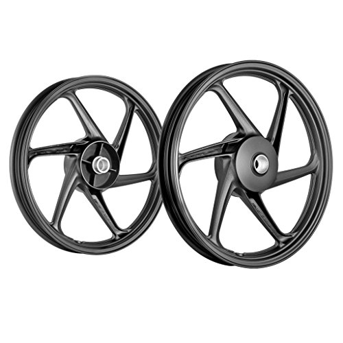 Image of Speedwav Bike Alloy Wheels Black Set of 2 18 /18 Front /Rear Drum- CB Shine