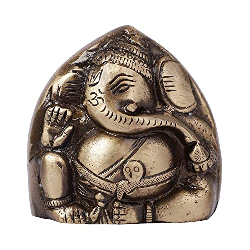 Presse-papier Ganesh double face en laiton ciselé de qualité