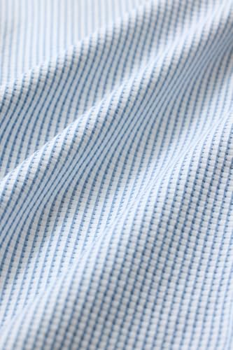 Image of SNITCH Men's Casual Luxe Shirt | Slim Fit Full Sleeve Button-Down Collar Striped Design | Premium Polyester Blend & Smooth Woven Fabric for Everyday & Semi-Formal Wear