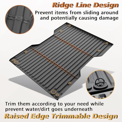 Image of TripleAliners Truck Mat Compatible with 2024-2026 Toyota Tacoma 6FT Accessories, Truck Bed Mat Heavy Duty Custom Fit All Weather Protection TPE Pickup Liner