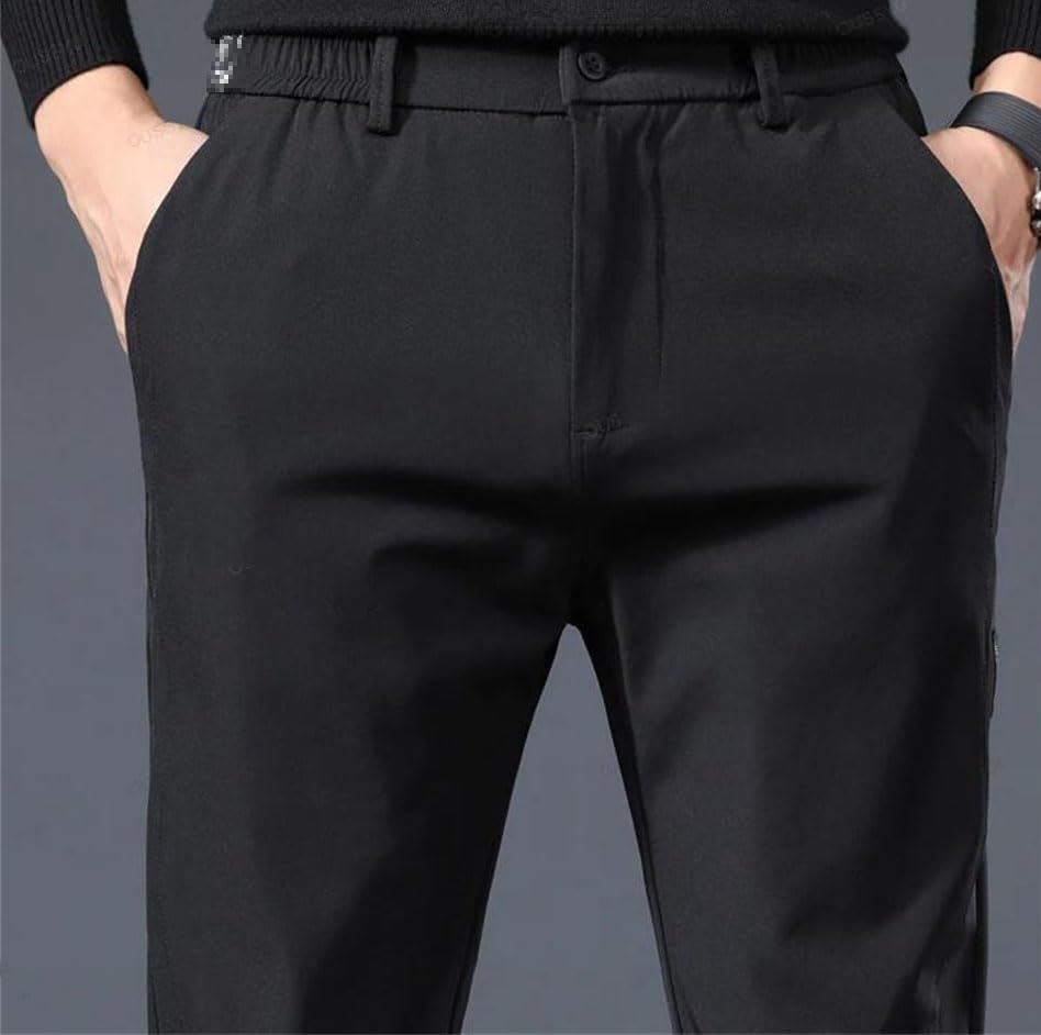 Men's Spring Casual Pants - Slim Work Elastic Waist Jogger Outdoor Thick Trousers Sweatpants2