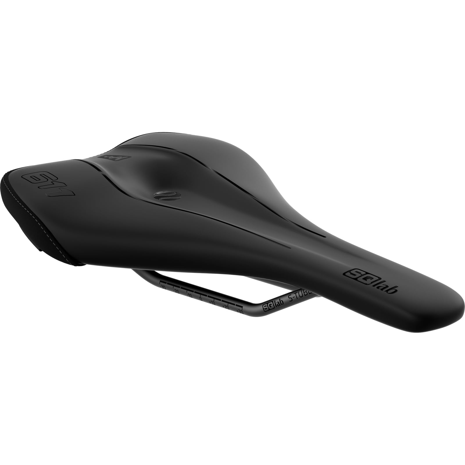 SQlab Selle 611 ERGOWAVE® Active 2.1, Selle de VTT, Ergonomique, Selle de vélo pour Femmes et Hommes, Unisexe, en Noir
