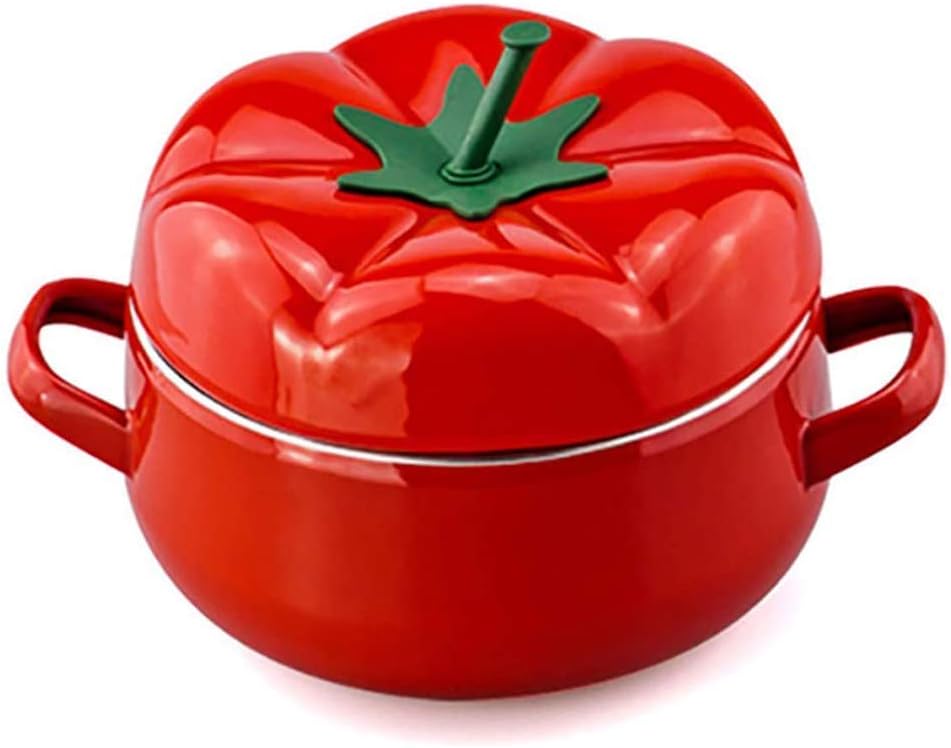 2 quart enamel pot, steel stock pot with lid, saucepan, saucepan, casserole, for cooking vegetables, melting butter, poaching eggs