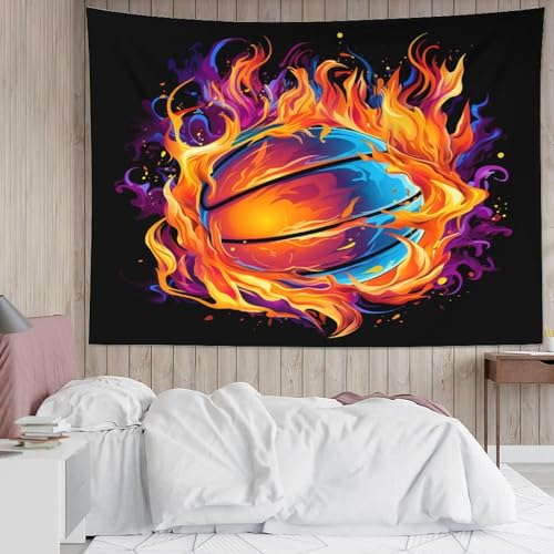 Tapisserie de basket 3D pour décorer un grand mur vide ou servir de drap de plage - 5