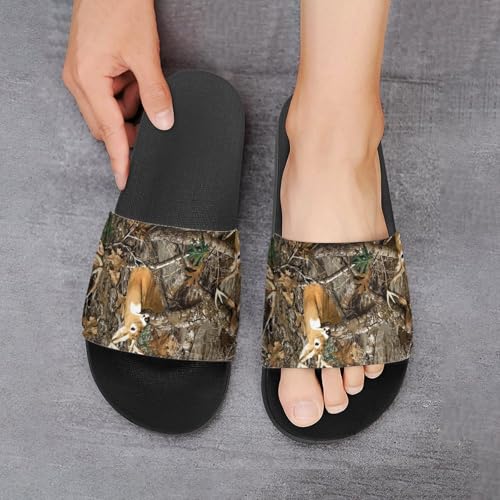 Camouflage Deer Hunting Slide Sandals Womens Slides Shoes Non Slip Shower Bedroom Thick Sole Slippers Beach Shoes4