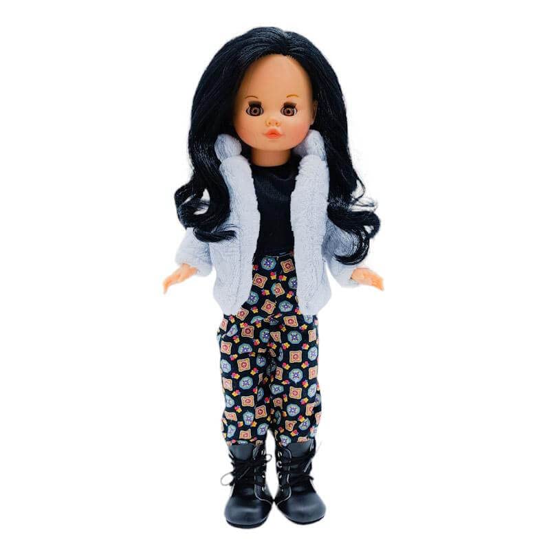 FOLK Muñeca colección Sintra Original 40 cm. 100% Vinilo pantalón, Camiseta y Chaqueta de diseño edición Especial Limitada. Fabricada en España