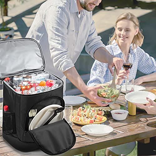 Trunab Zaino Termico Impermeabile Nero per Cibo