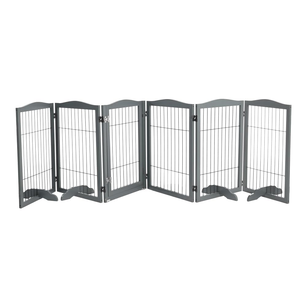 Buy The Fellie Wooden Freestanding Dog Gate with Support Feet, 80cm