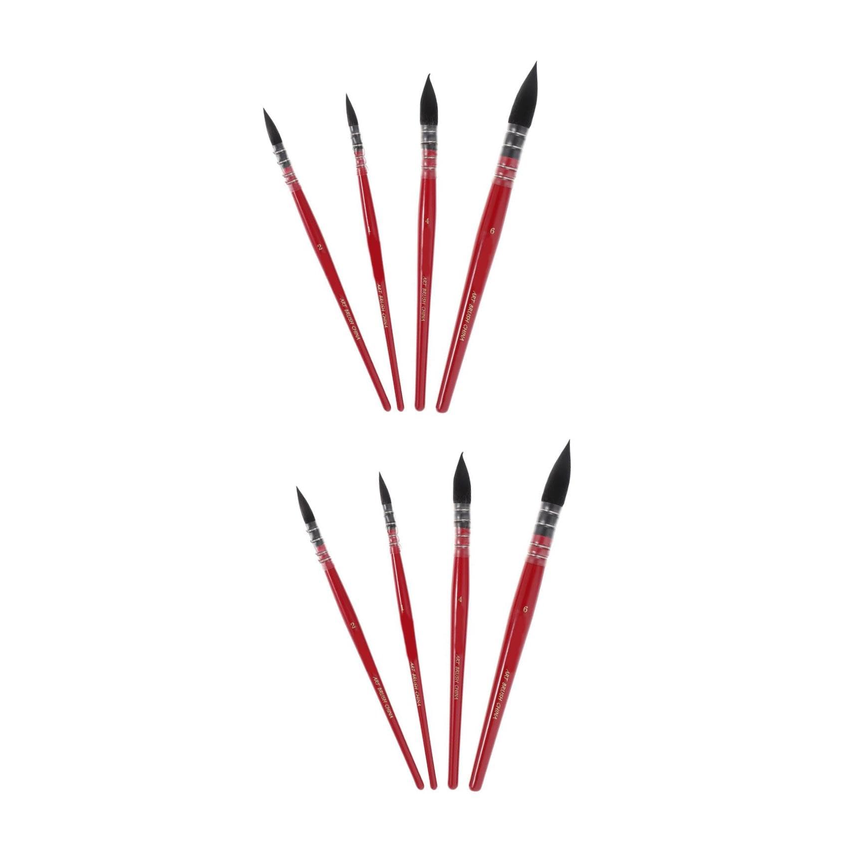 Lurrose 2sätze Nylon Pinselset Für Künstler Teiliges Set Mit Holzgriffen Verschiedenen Für Präzise Maltechniken Und Große Flächen Für Schule Feste Und Veranstaltungen