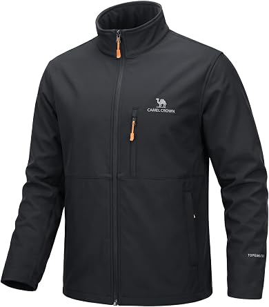 Men's Lightweight Softshell Jacket Windbreaker Soft Shell Coat Outdoor
