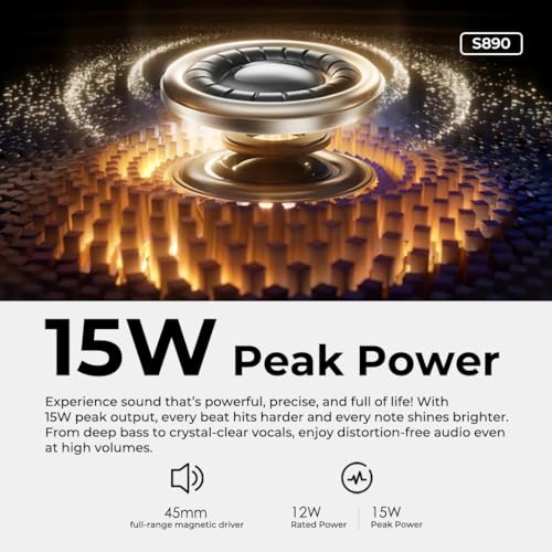 Image of Lenyes S890 Portable Speaker | 15W Power | RGB Dynamic Lights | IP66 Waterproof | Bluetooth 5.3 | 2600mAh Battery | Type-C Fast Charging | Lenyes Audio App Connectivity | Washable Silicone Shell