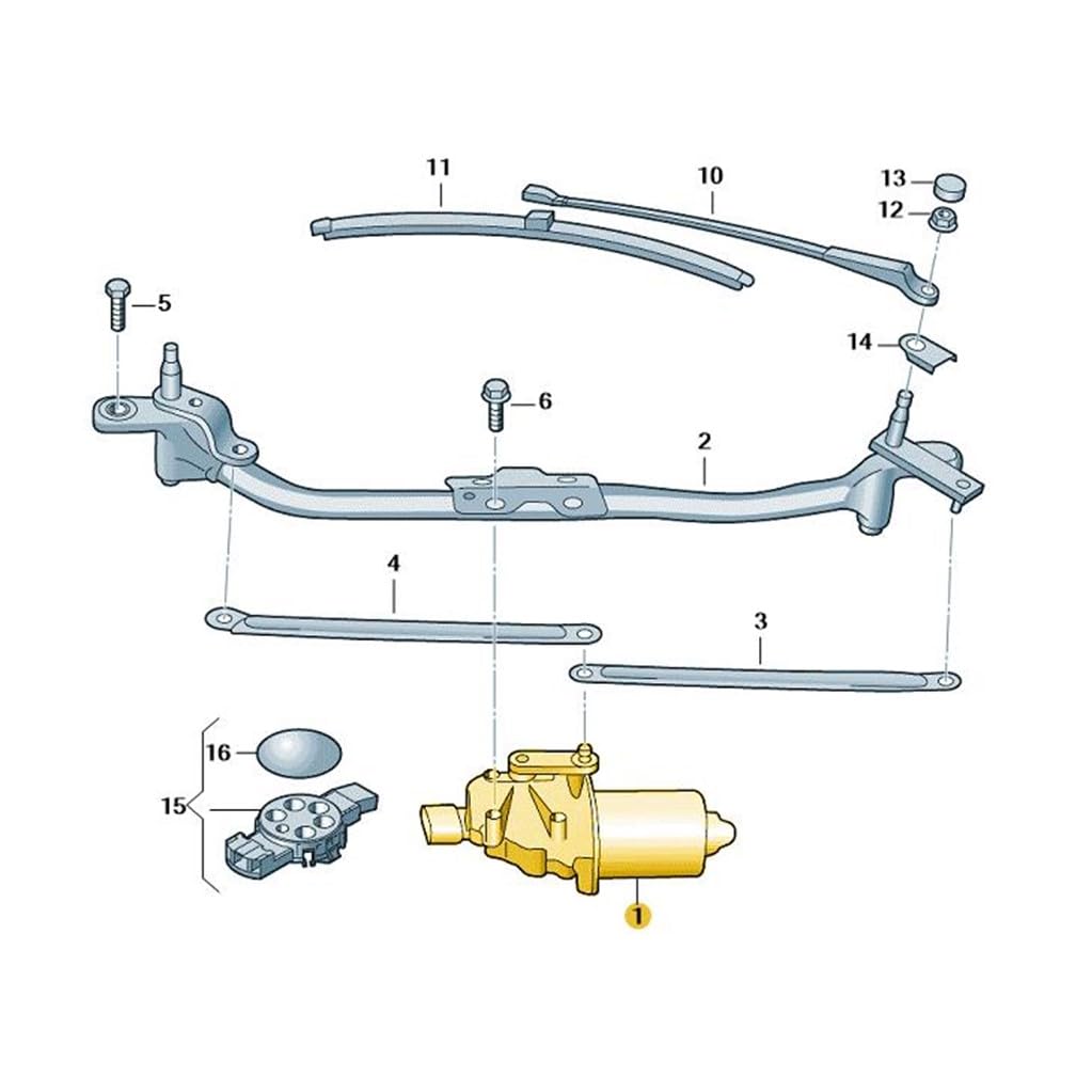 5JB955113A Ön Cam Silecek Motoru Skoda Fabia ile uyumlu 2019-2021