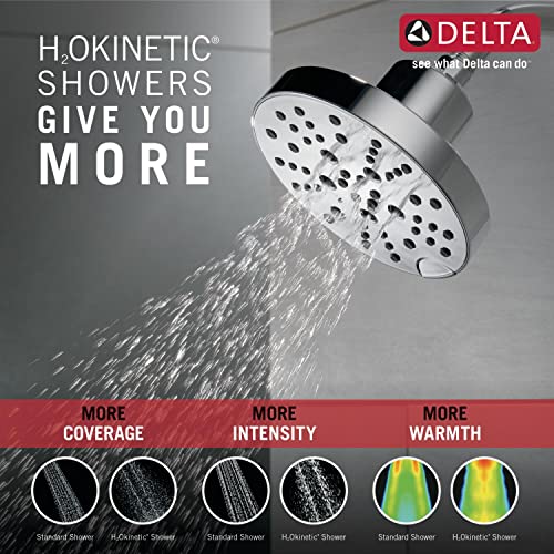 Delta Faucet Galeon 14 Series Single Handle Chrome Shower Faucet with H2Okinetic Shower Head, Shower Faucet Set, Shower Trim Kit, Shower Fixtures, Lumicoat Chrome T14272-PR (Valve Not Included) by DELTA - Image 4