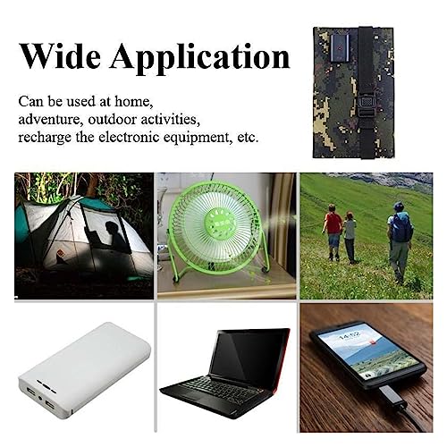 Banco de energía de panel solar plegable para teléfono celular en tamaño camuflaje 5