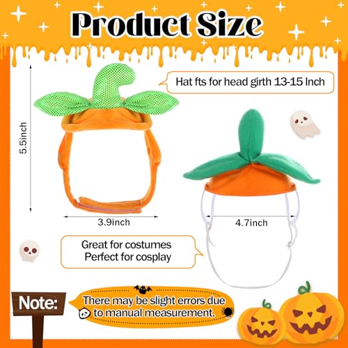 Disfraz para perro y gato Halloween con sombreros calabaza x6 miniatura 3