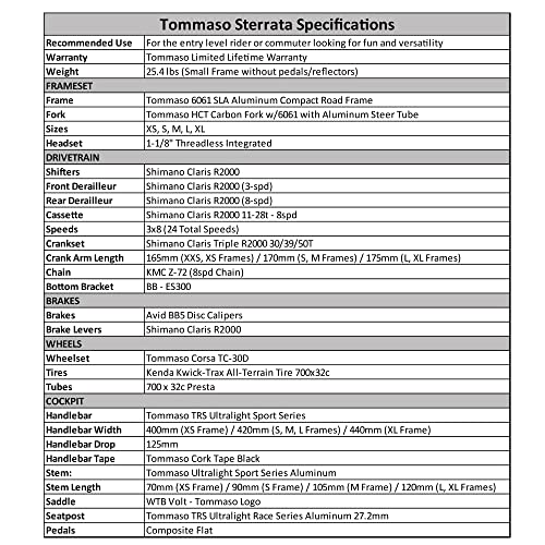 Tommaso Sterrata Sport Performance Aluminum Gravel Bike