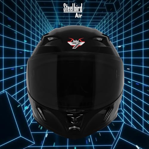 Steelbird SBA-11 7Wings LT ISI Full Face Helmet for Men Glossy Black - Image 6
