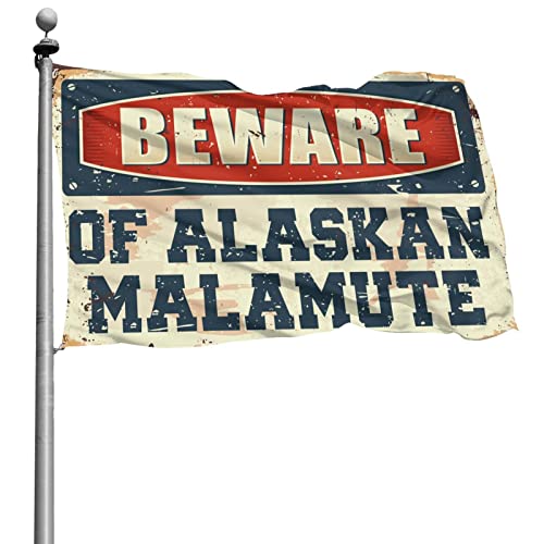 Drapeaux de dortoir amusants Beware of Alaska grand format 152x244 cm