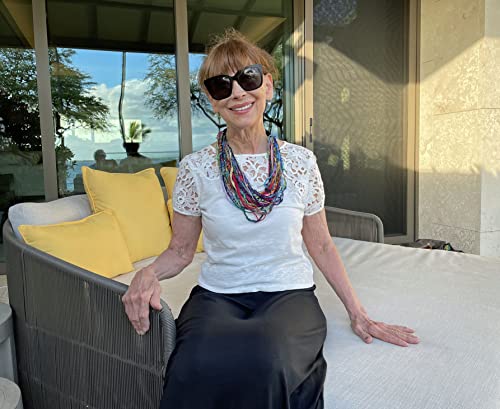 Women’s Handmade Bright Adjustable Multi Strand Fiber Scarf Necklace With Hand Dyed Yarns And Assorted Ribbons – Lrw Designs #TOP4