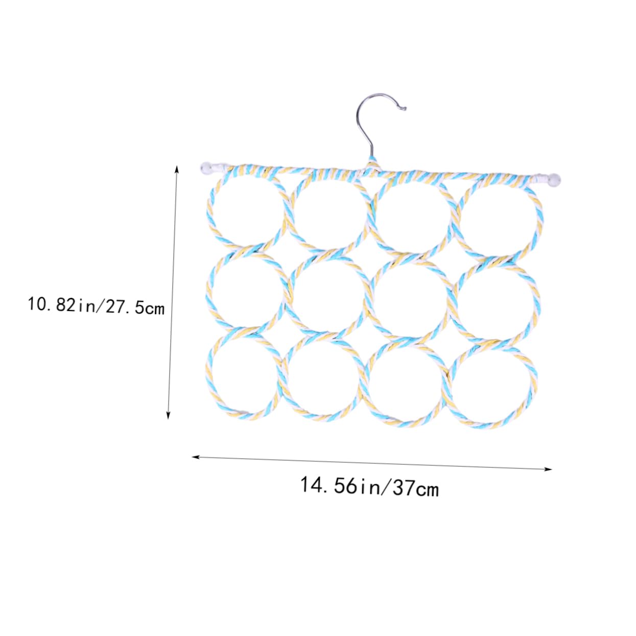 SOLUSTRE Foldable Ring Scarf Hanger Rack Paper Rattan Organizer for Scarves Ties Towels Space Saving Design for Closet Wardrobe Random Color Random Color