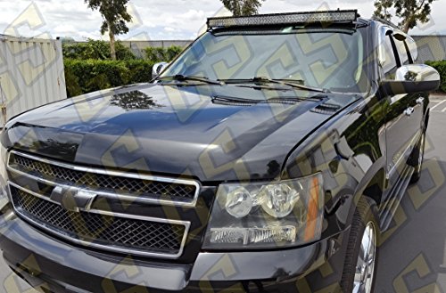 Gs Power Curved Led Light Bar Brackets (Choice Of 50 | 52 | 54 Inch) Mount At Roof Cab Upper Windshield Compatible With 2007-2013 Chevy Chevrolet Silverado Avalanche Suburban Tahoe Gmc Sierra Yukon Xl #TOP6