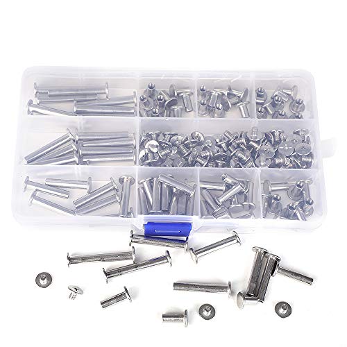 Witlans WGS20-1 Chicago Binding Screws Assorted Kit,90 Sets 304 Stainless Steel Phillips Chicago Screw Binding Post Screw Kit thumb #4
