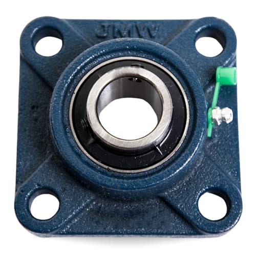 Image of Jeremywell UCF210-32 Pillow Block Bearing (2 Pack), 2 inch Bore, 4-Bolt Flange Mounted, Solid Base, Self-Alignment, Sqaure