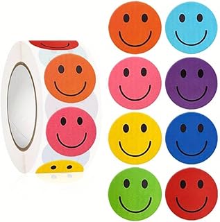 PLAYZOCO Pegatinas de caras felices para Niños, stickers de emojis infantiles, pegatinas infantiles, Calcomanías Infantile...
