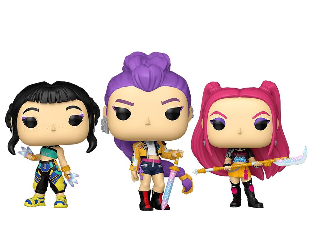 Amazon.com: Funko Pop! Kpop Demon Hunters - Set of 3 Huntr/x